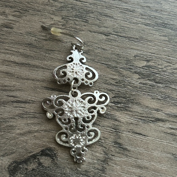 Boho Statement Earring Bundle of 3 - Silver & Bronze Filigree Lot - Picture 9 of 15